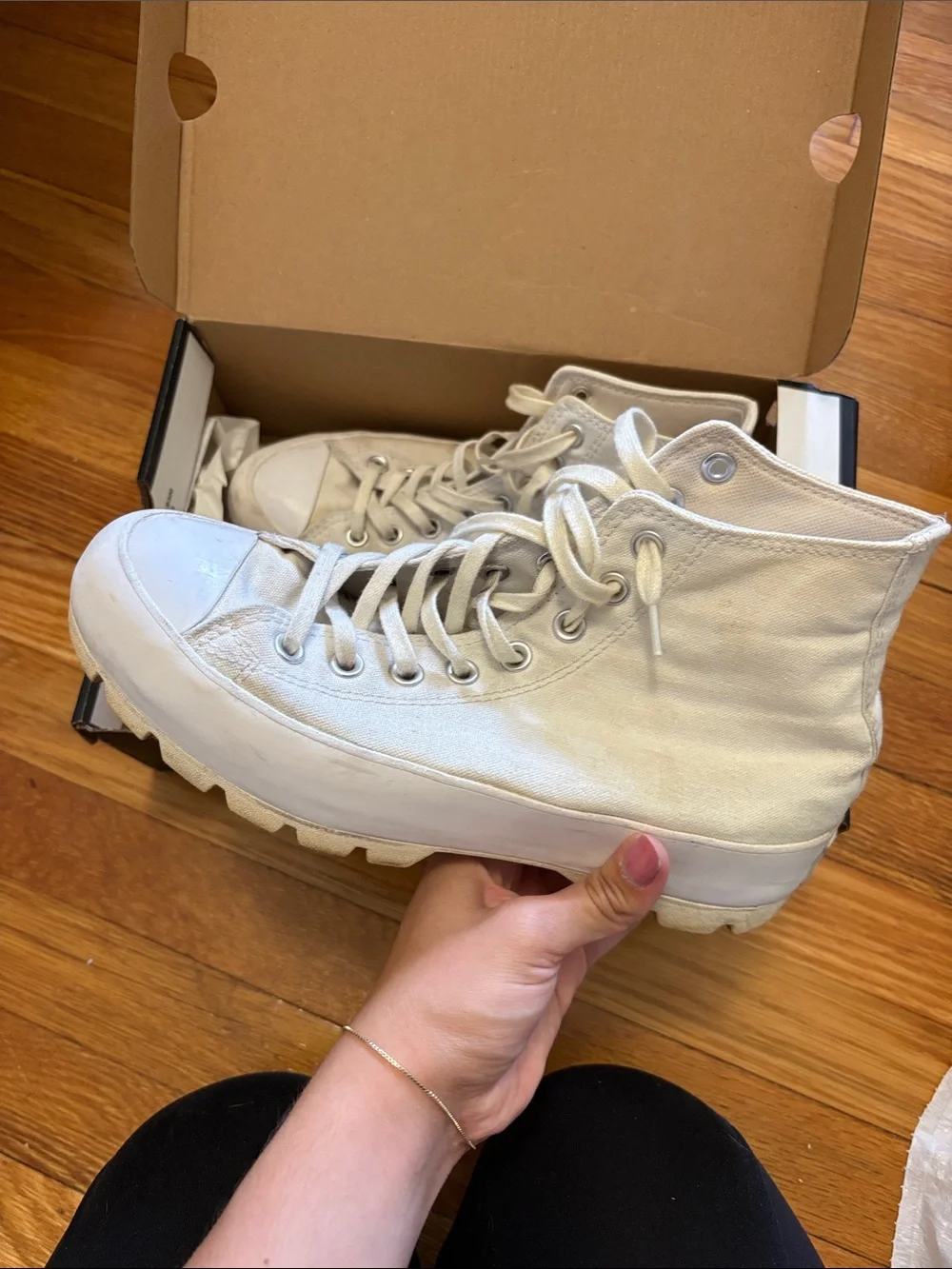 Converse White High-Top All Star Canvas Sneakers - Picture 6 of 9